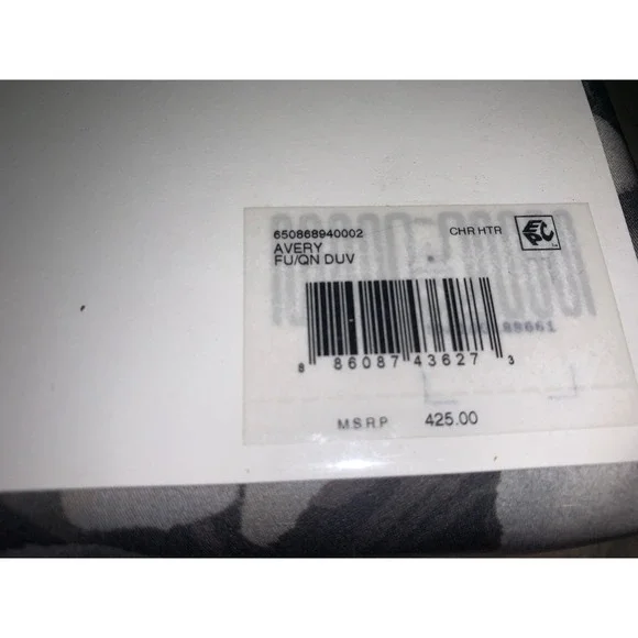 Ralph Lauren Avery Full Queen Duvet Cover Floral Grey White Luxury Bedding - Picture 9 of 13